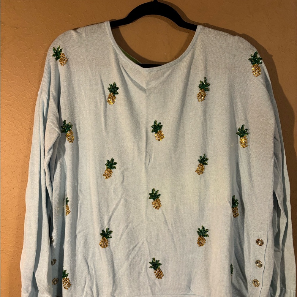 Lilly Pulitzer Light Blue Knit Top